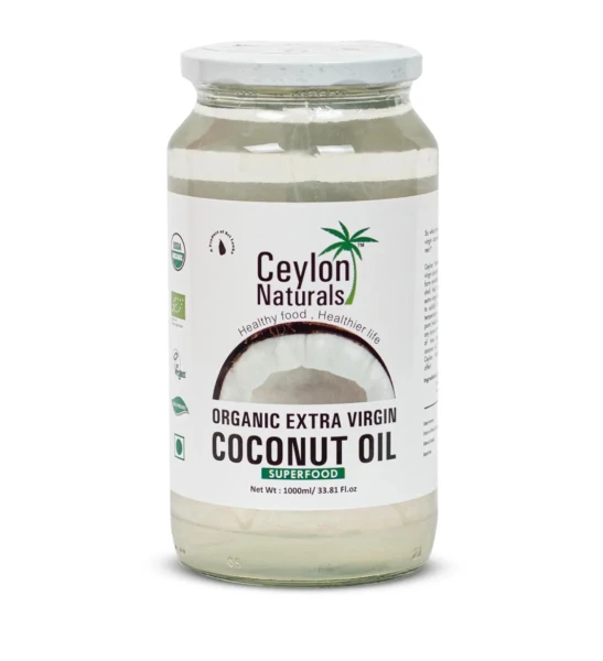 Ceylon Naturals Organic Extra Virgin Coconut Oil 1000ml (Imported from Sri Lanka)